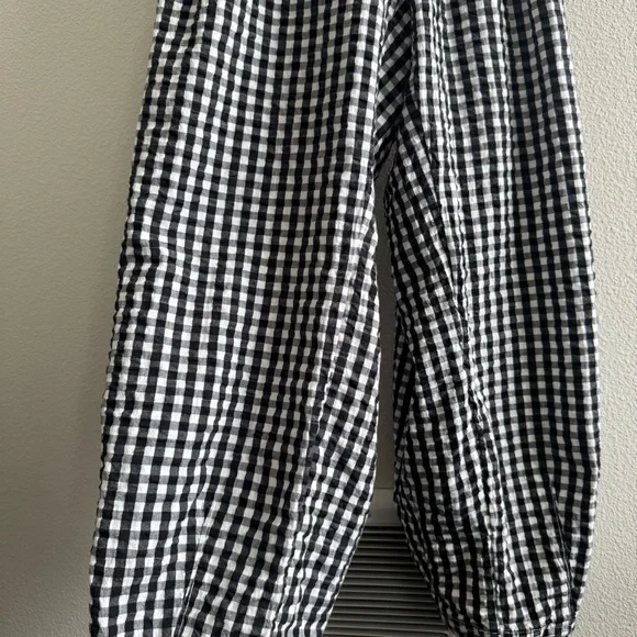 NWT Free People Retro Heatwave Gingham One-Piece Jumpsuit Black and White Boho - Picture 7 of 15